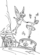 Tinker Bell Lineako Koloreztatzea